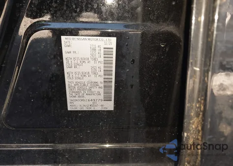 2020 Nissan Pathfinder Sl 4Wd z USA, uszkodzony, nr VIN 5N1DR2CM0LC649779